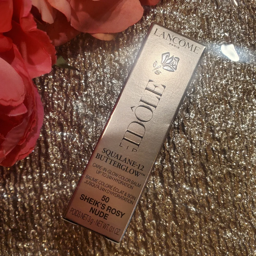 Lancome Butterglow Hydryating & Plumping Tinted Lip Balm Sheik's Rosy Nude